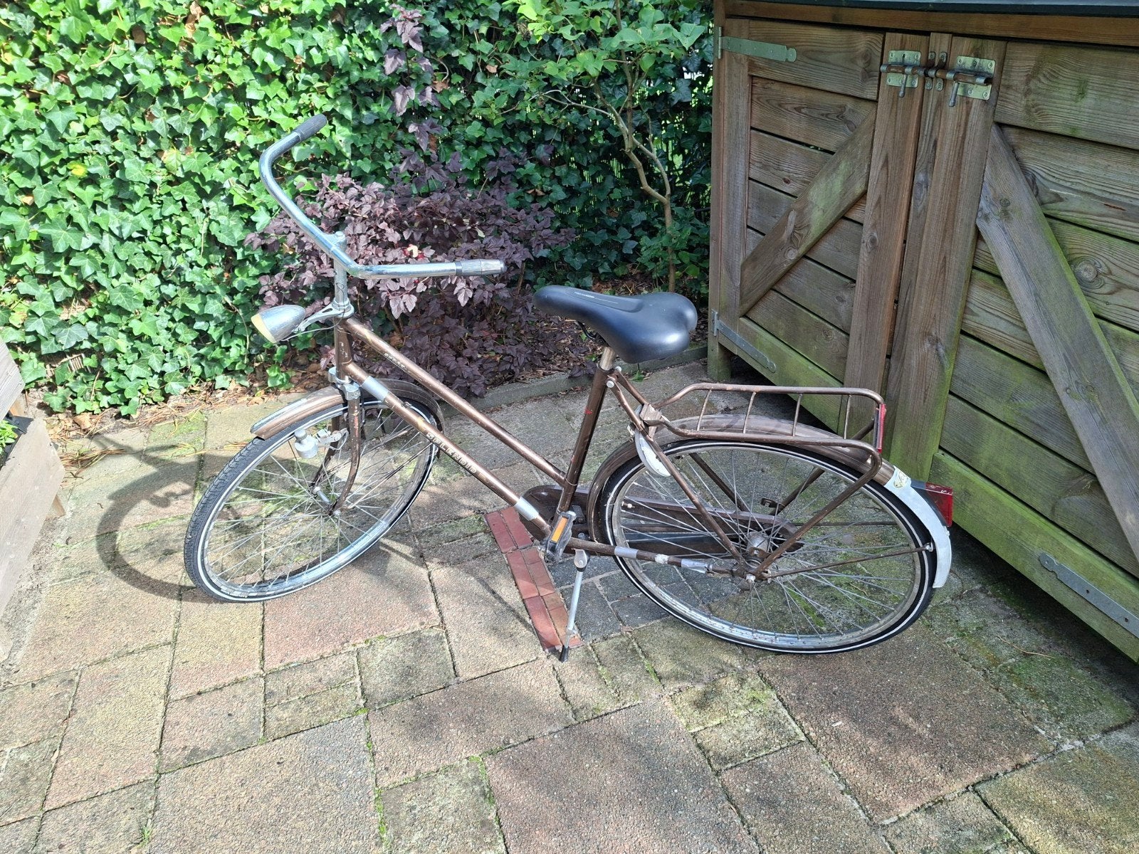 Damesfiets - Bruin, Gebruikt, Terugtraprem, Ophalen, Overige merken, 53 tot 56 cm