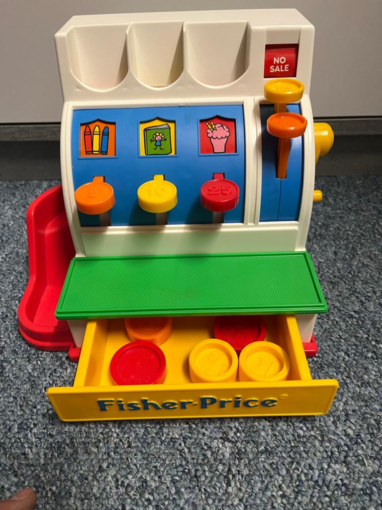 Fisher-Price Kassa Speelgoed - Vintage en Compleet, Kinderen en Baby's, Speelgoed | Fisher-Price, Ophalen of Verzenden, Zo goed als nieuw