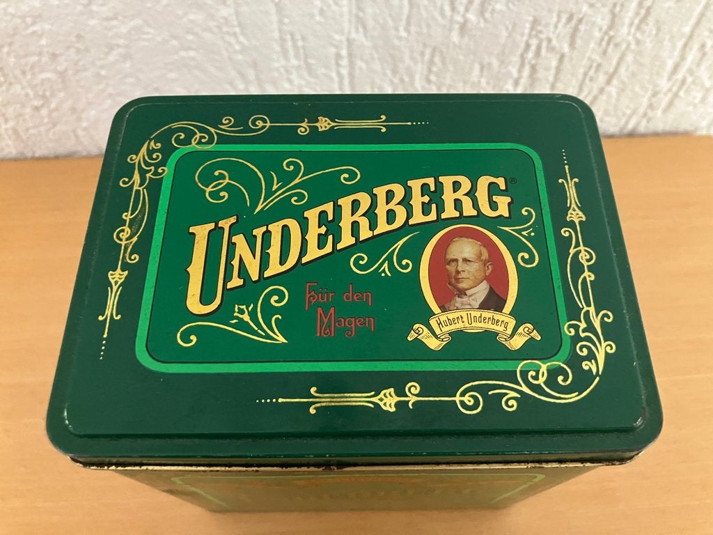 Underberg Blik   - Afm. 12 x 9 x 12 cm ( bxdxh), Ophalen of Verzenden, Gebruikt, Overige, Overige merken