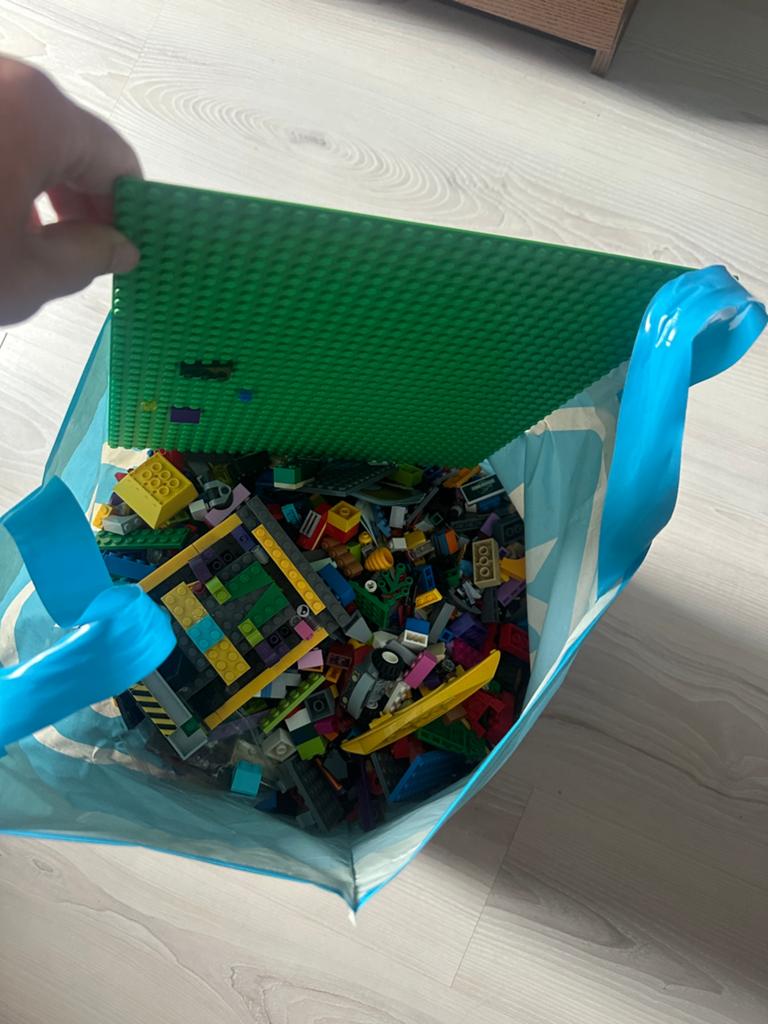Een tas vol met lego, Ophalen, Zo goed als nieuw, Losse stenen, Lego