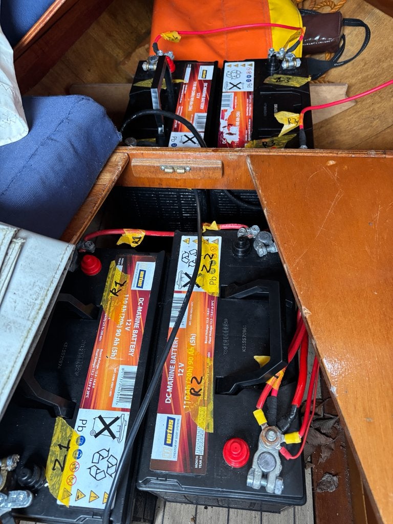 4 12V 110ah Vetus Marin Deep Cycle accu’s, Ophalen, Zo goed als nieuw