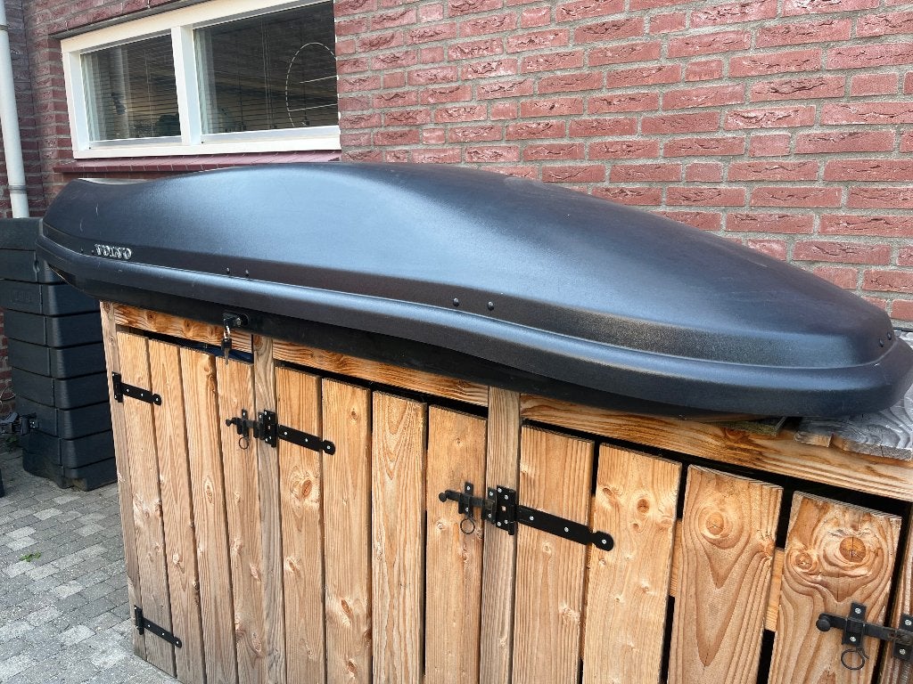 thule dakkoffer (met Volvo letters) evt. met dakdragers V70, Auto diversen, Dakkoffers, Gebruikt, Ophalen