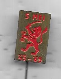 5 MEI BEVRIJDING ORANJE NEDERLANDSE LEEUW SPELD, Verzamelen, Speldjes, Pins en Buttons, Ophalen of Verzenden, Gebruikt, Overige onderwerpen