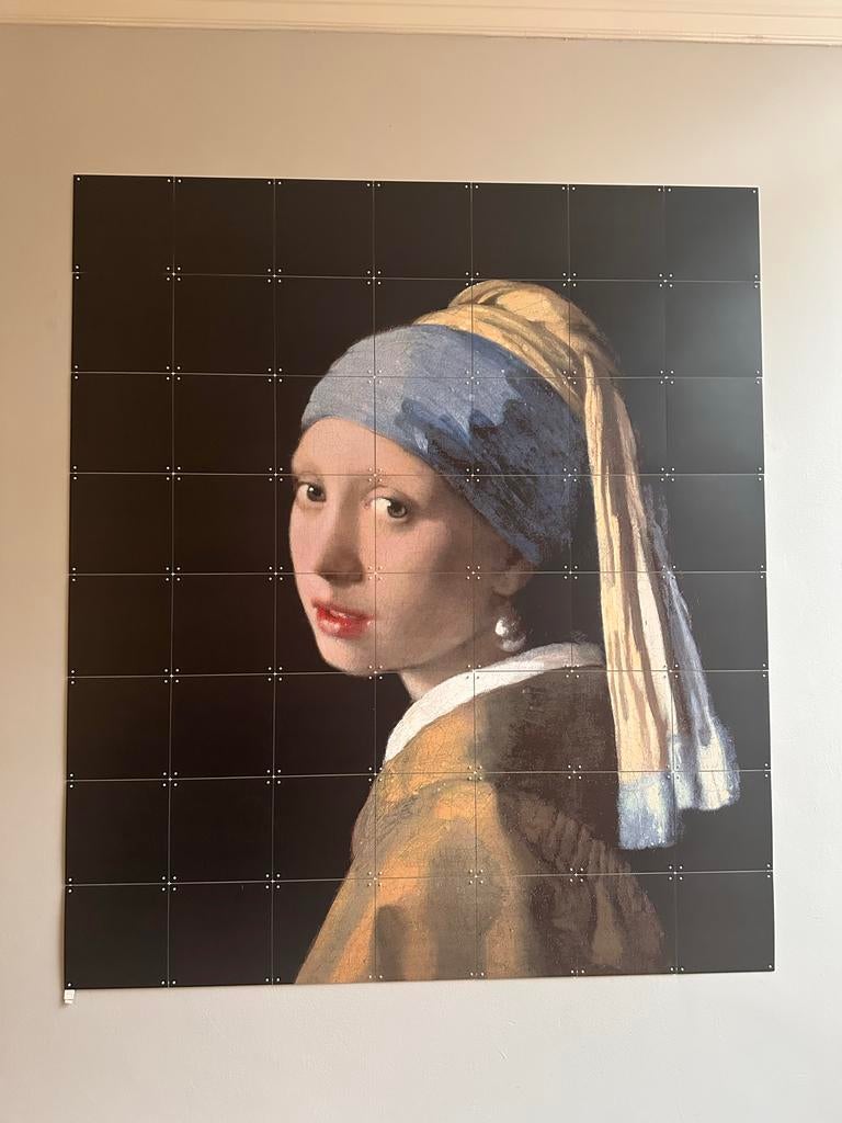IXIXI Meisje met de Parel wanddecoratie 140x160 cm, Meerkleurig, Klassiek, Ophalen of Verzenden, Zo goed als nieuw