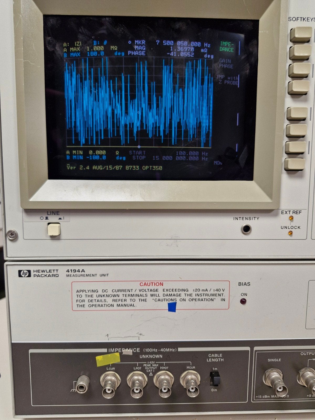 HP hewlett packard 4194a analyzer, Ophalen, Gebruikt