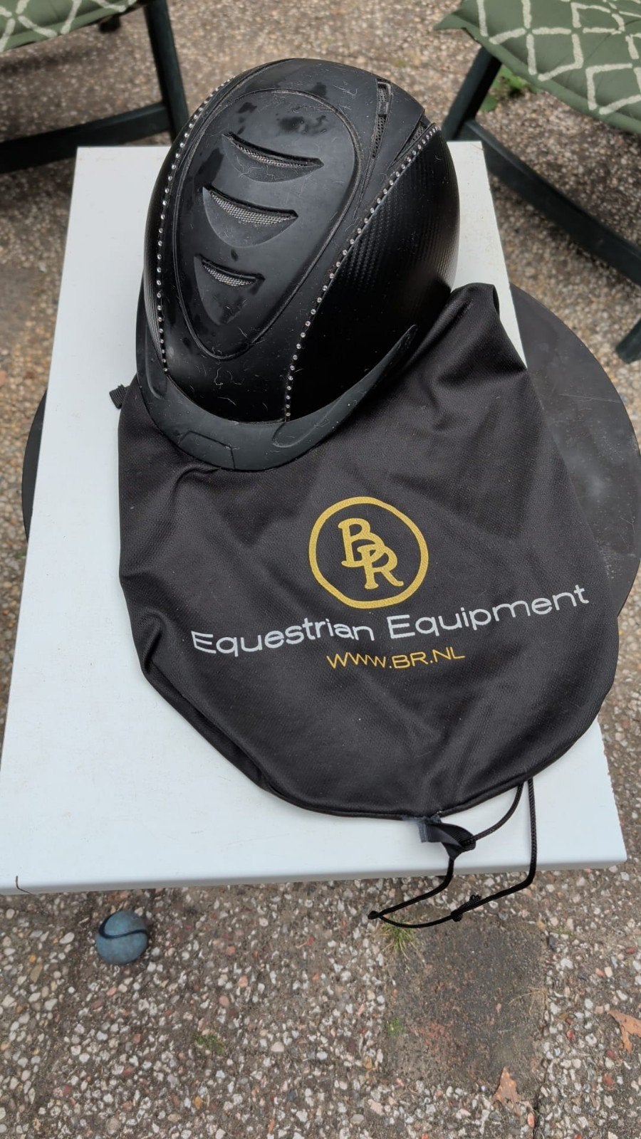 Dressuur cap, Dieren en Toebehoren, Paarden en Pony's | Overige Paardenspullen, Ophalen, Gebruikt, Dressuur