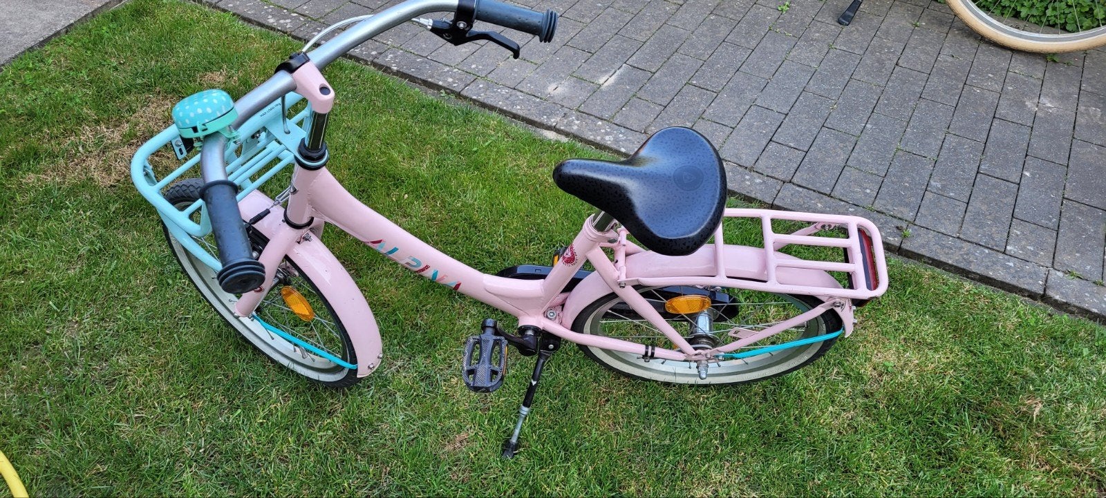 Alpina Meisjesfiets 18 inch - Roze met blauwe accenten, Fietsen en Brommers, Ophalen, Gebruikt, 18 inch, Alpina