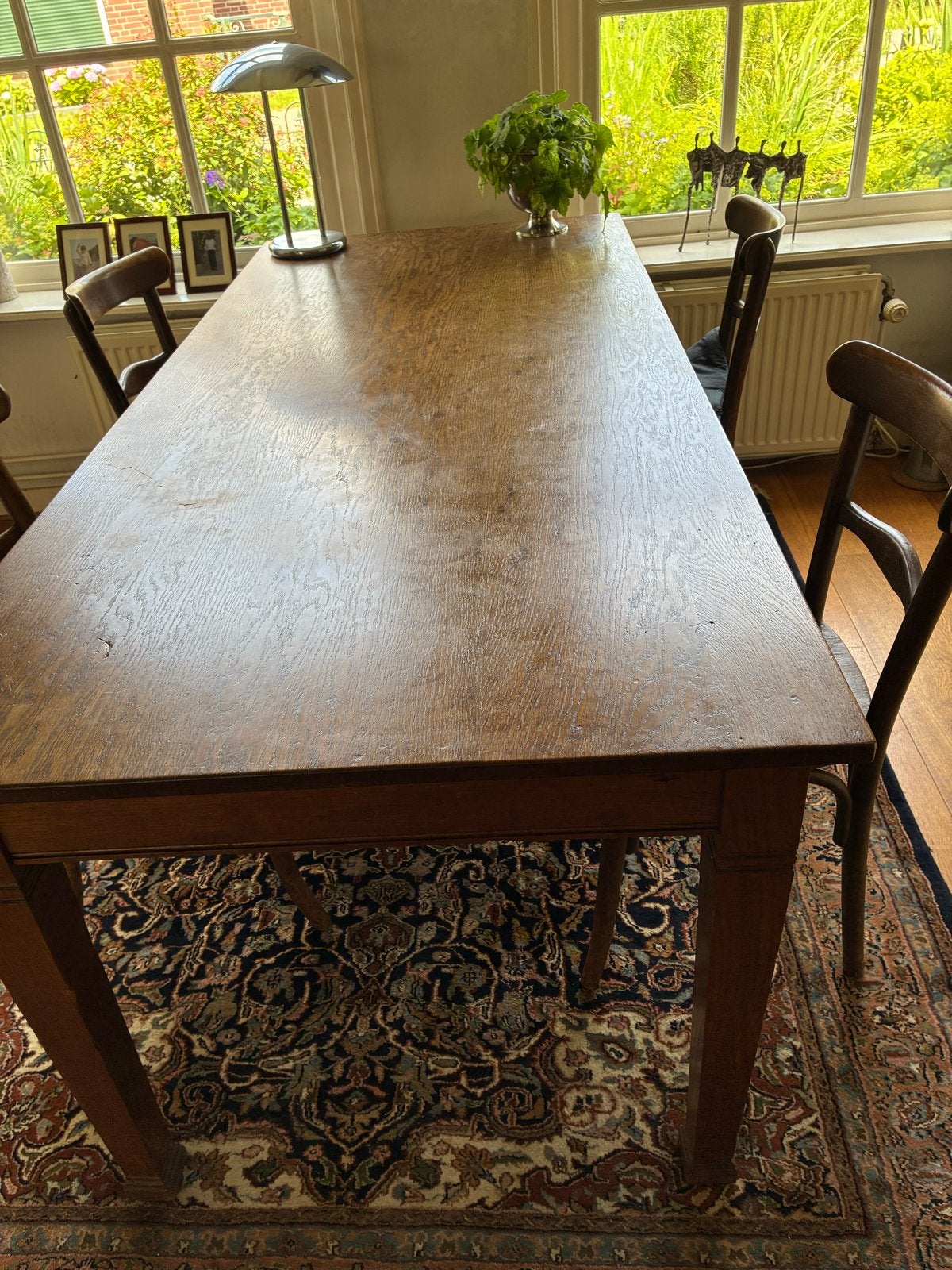 Mooie eiken eetkamertafel, Ophalen, Gebruikt, Eikenhout, 50 tot 100 cm