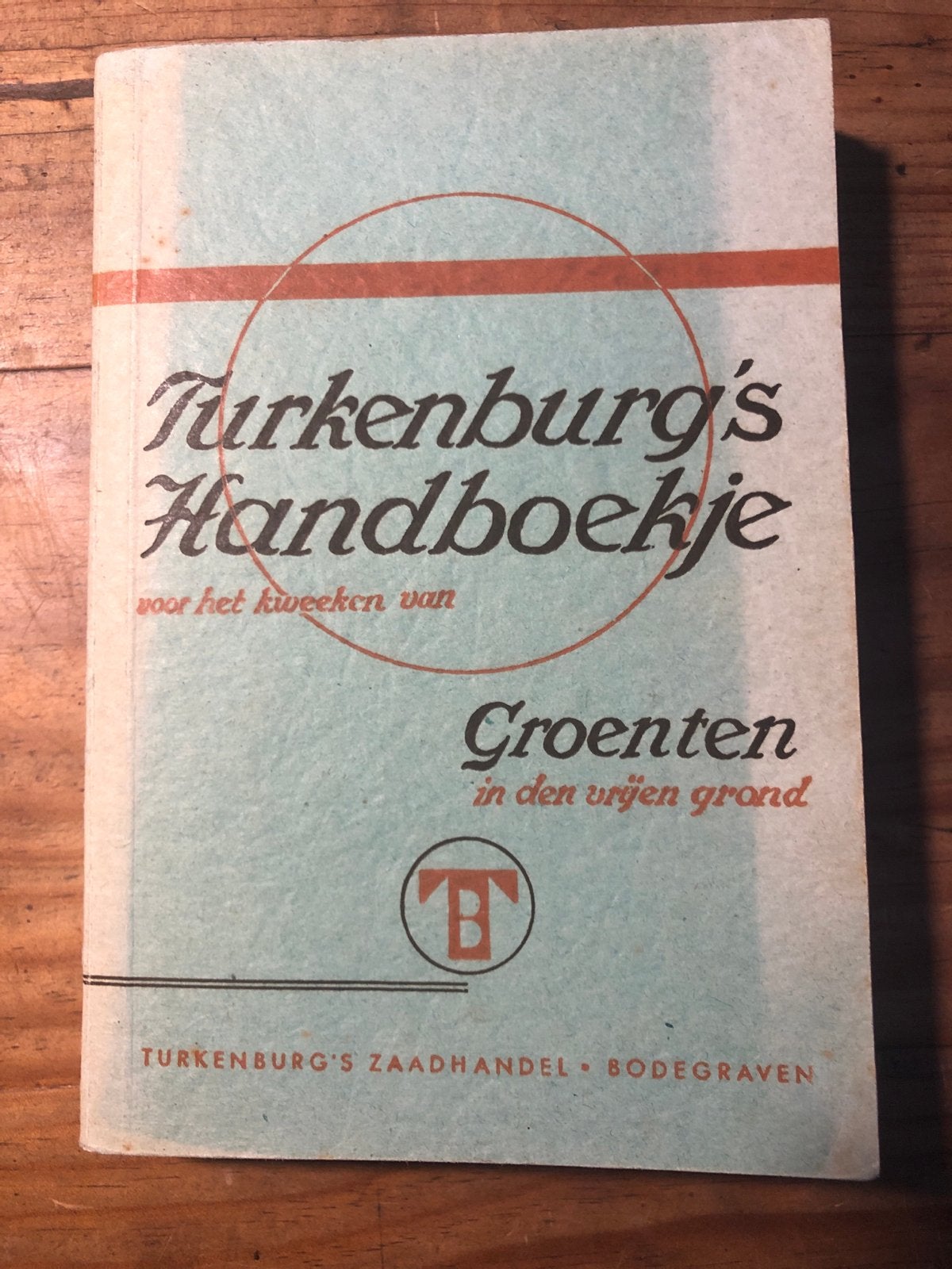 Turkenburg's Handboekje: Groenten in den vrijen grond, Ophalen of Verzenden, Gelezen, Moestuin