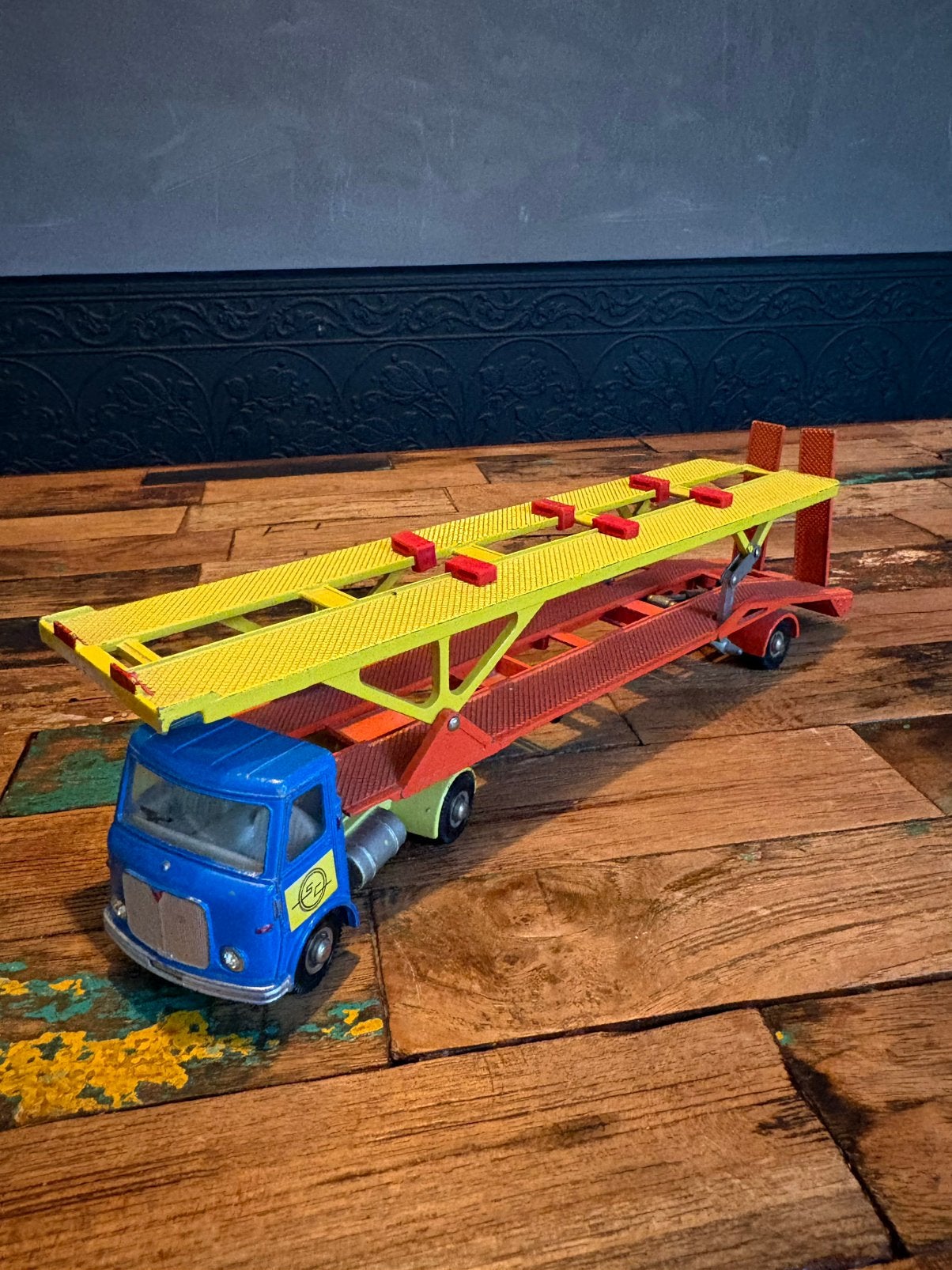 Dinky Toys 974 AEC Hoynor Car Transporter compleet - werkend, Ophalen of Verzenden, Zo goed als nieuw, Dinky Toys