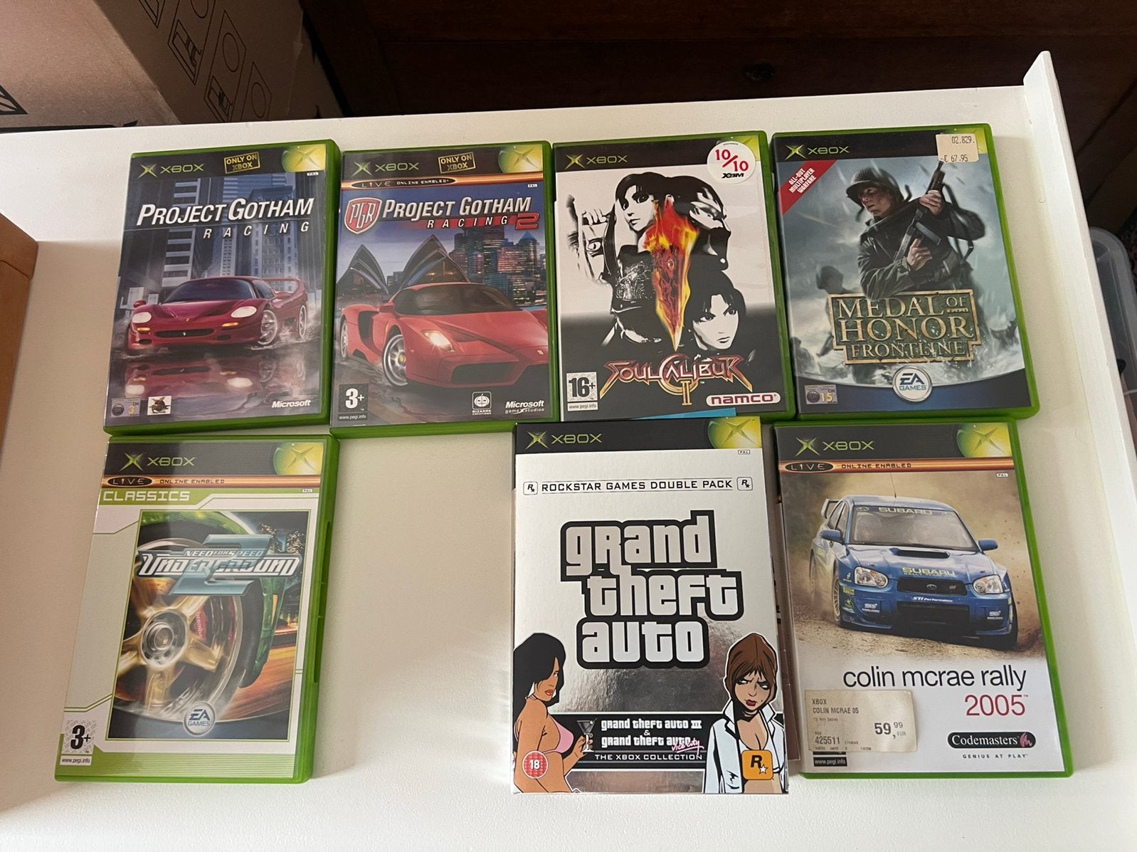 Xbox games 7 stuks waaronder gta dubbelpak, Spelcomputers en Games, Gebruikt, Overige genres, 1 speler, Eén computer
