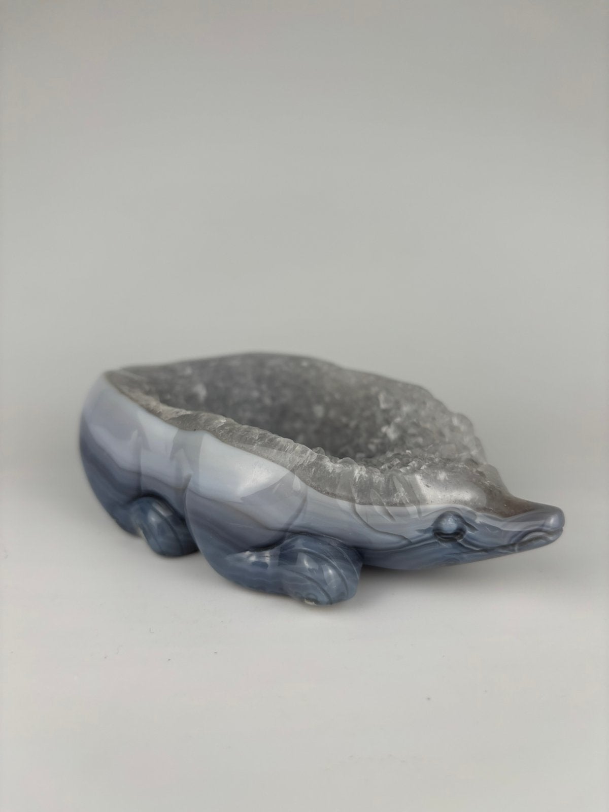 Agaat egel carving, Ophalen of Verzenden, Mineraal