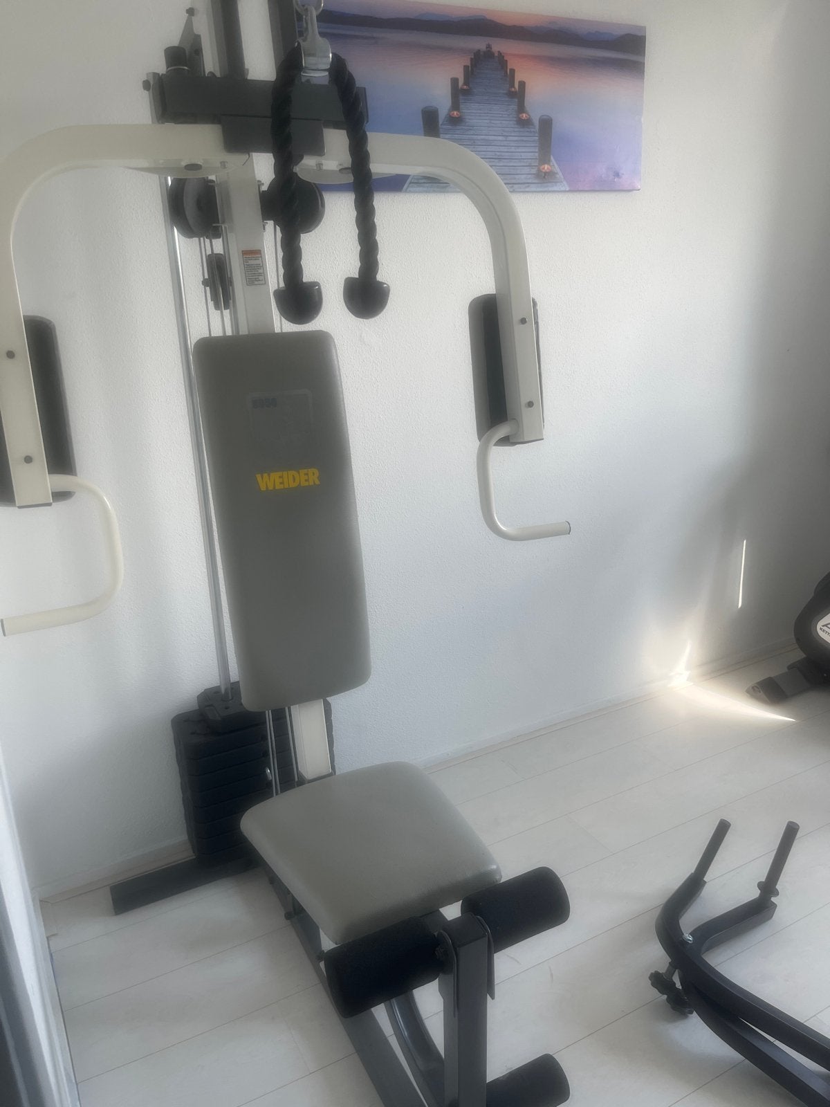 Weider Krachtstation met diverse accessoires, Gebruikt, Krachtstation, Armen, Ophalen of Verzenden