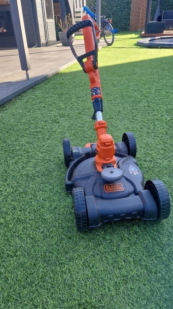 BLACK+DECKER 3-IN-1: STRIM-MOW-EDGE, Tuin en Terras, Grasmaaiers, Cirkelmaaier, Gebruikt, Elektrische grasmaaier, Elektrische starter