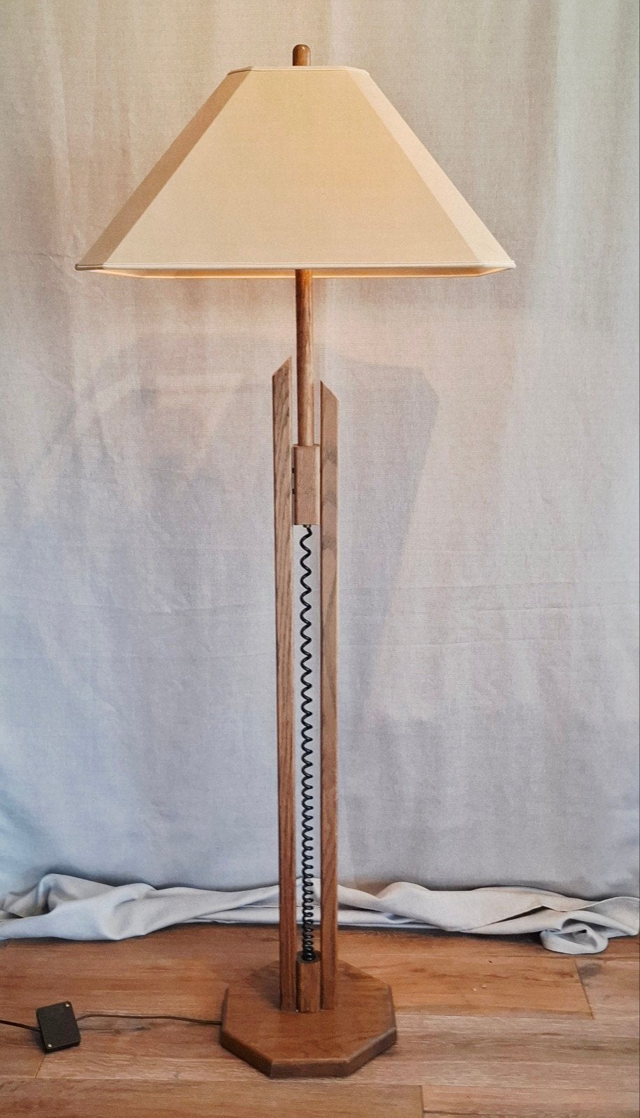 Vintage Scandinavische Vloerlamp, Ophalen, Gebruikt, Glas, Minder dan 100 cm