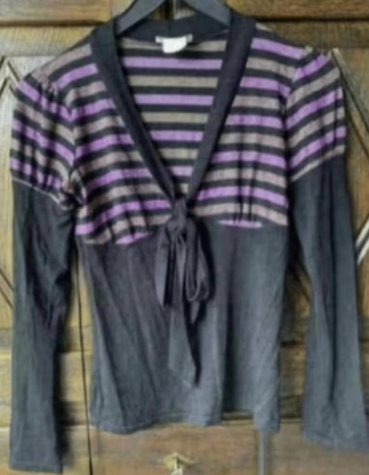 Zwarte paarse top; Jus d'orange; S / M; rose, roze glitter, Zwart, Ophalen of Verzenden, Zo goed als nieuw, Lange mouw