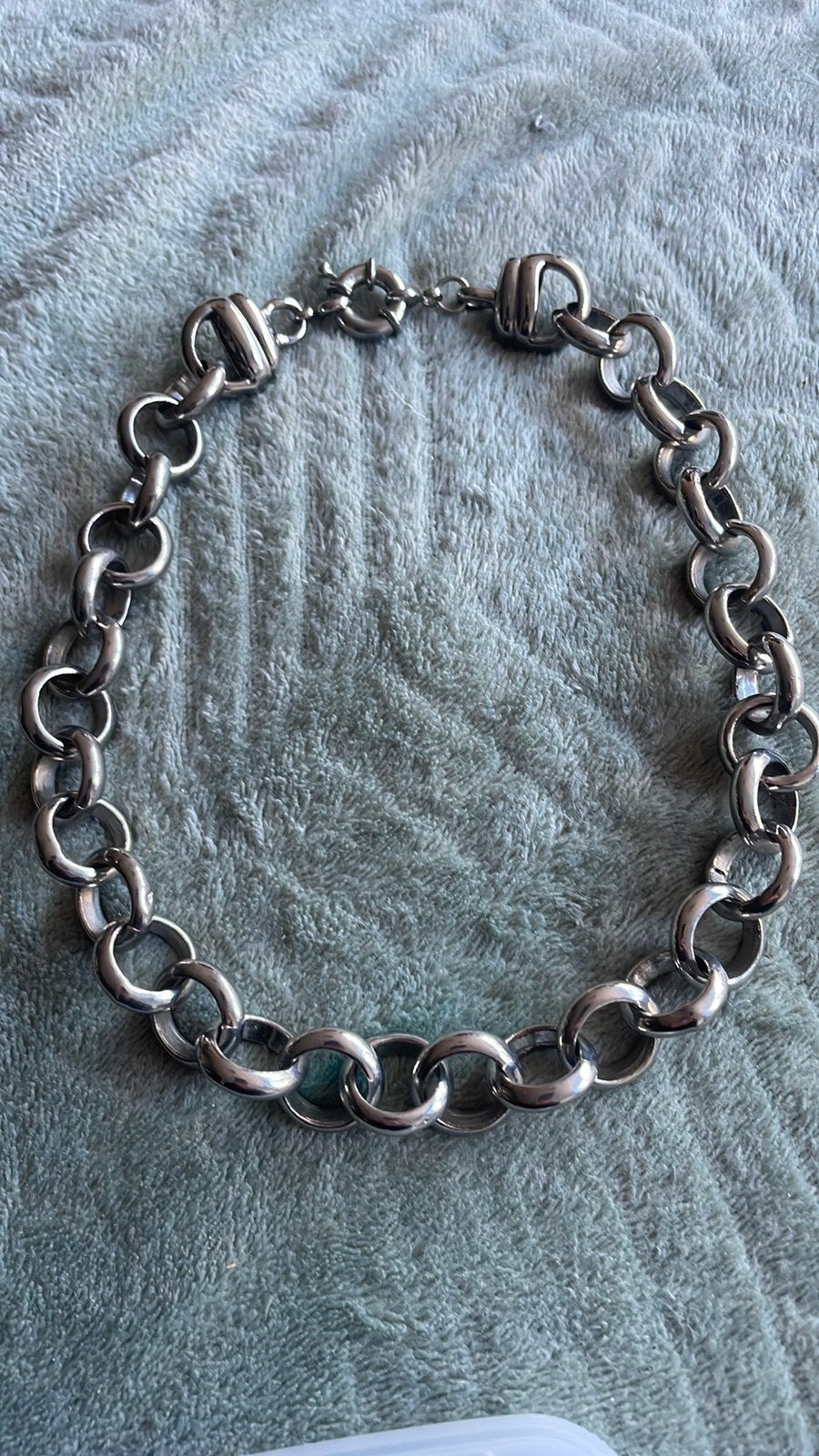 Ketting grote schakel, Ophalen of Verzenden, Zo goed als nieuw, Zilver