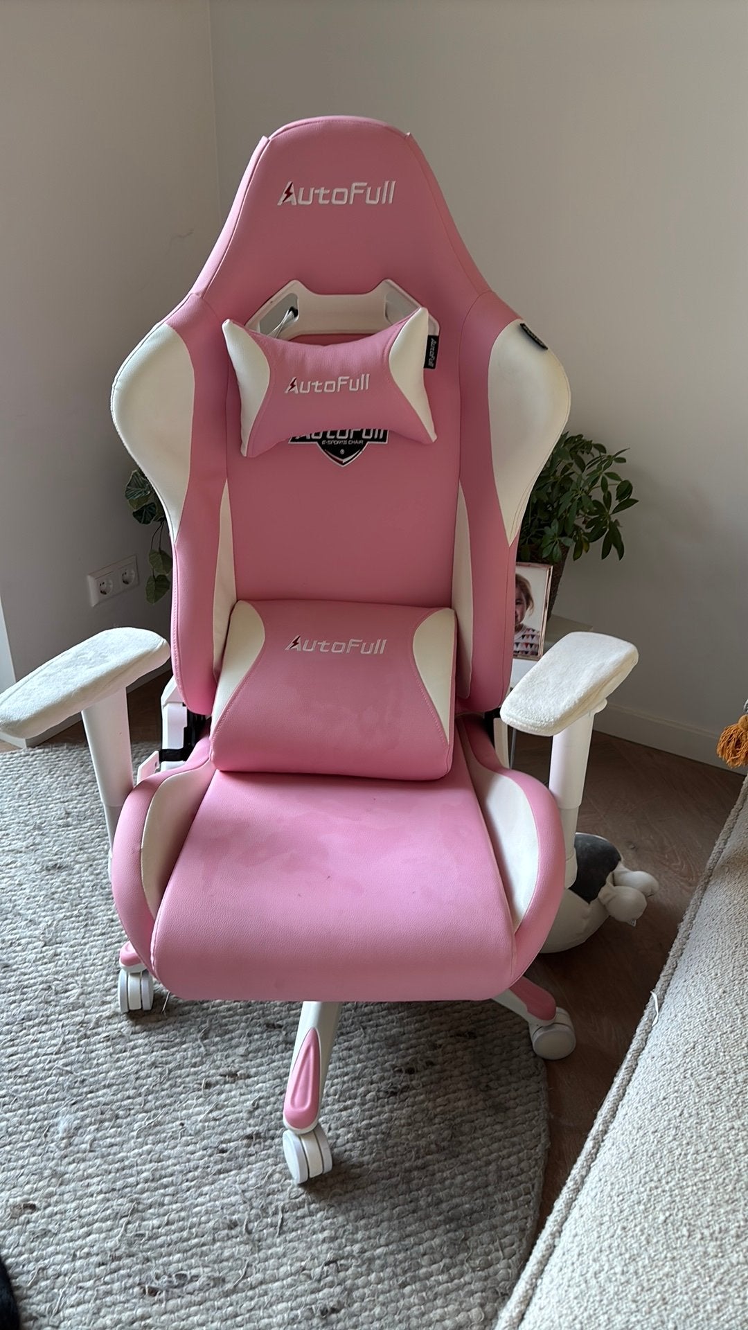 AutoFull E-Sports Chair Roze, Ophalen, Gebruikt, Roze, Gaming bureaustoel