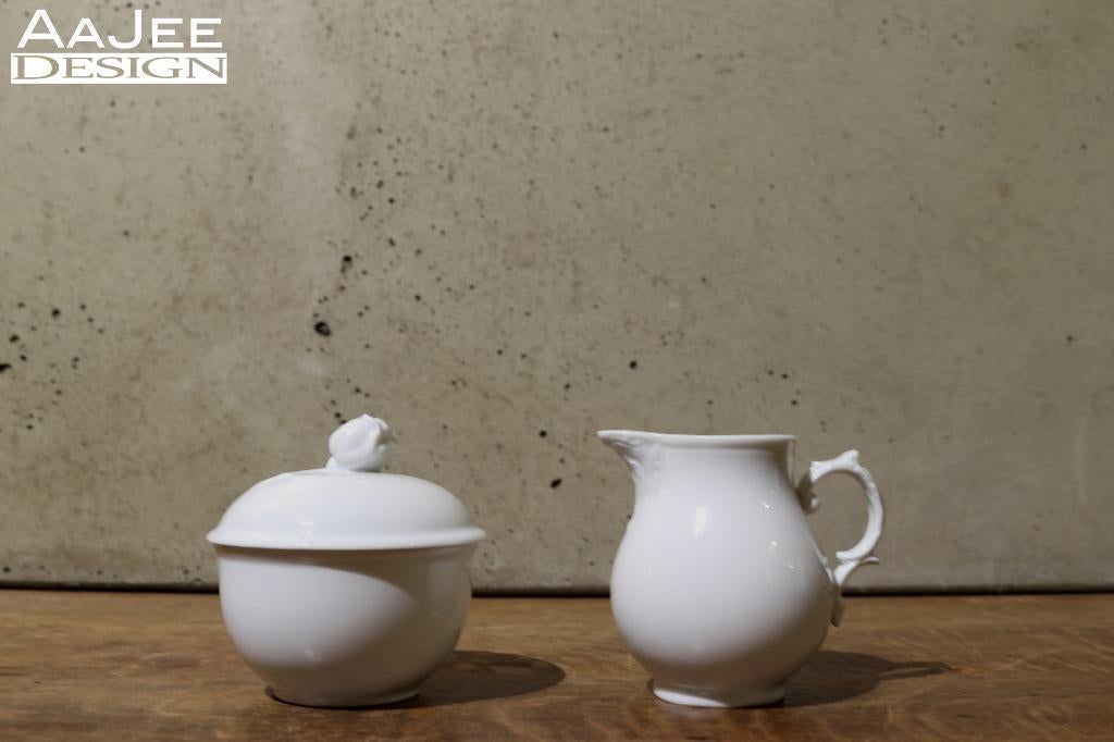 Alt Furstenberg - Suikerpot en melkkan - Ontwerp uit 1750, Antiek en Kunst, Antiek | Servies los, Ophalen of Verzenden