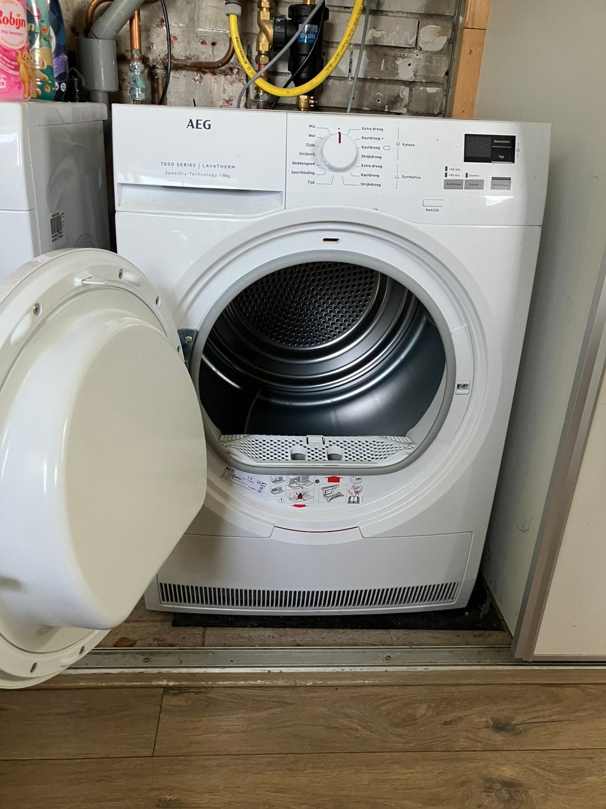 AEG SensiDry Technology 7000 series Lavatherm, Ophalen, 6 tot 8 kg, Gebruikt, Minder dan 85 cm