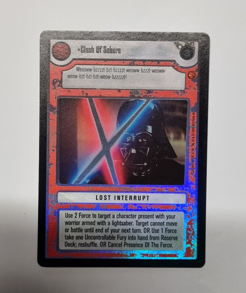 Star Wars CCG - CLASH of SABERS (promo foil) - Decipher 2000, Ophalen of Verzenden, Nieuw, Spel