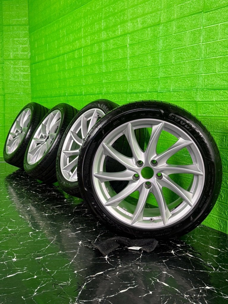 Originele Alfa Romeo Giulia velgen 18" 5x110 zomerset, Niet ingevuld, 18 inch, Gebruikt, 255 mm