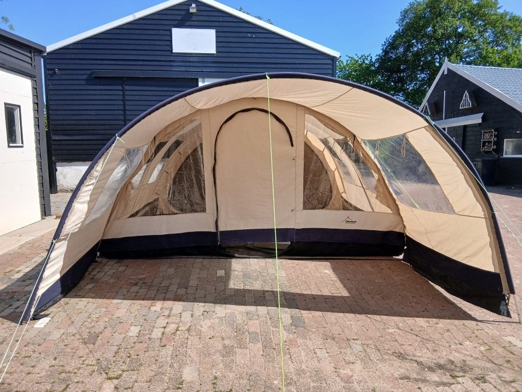 Obelink kampeertent familia 6, Caravans en Kamperen, Ophalen of Verzenden, Gebruikt, Tot en met 6