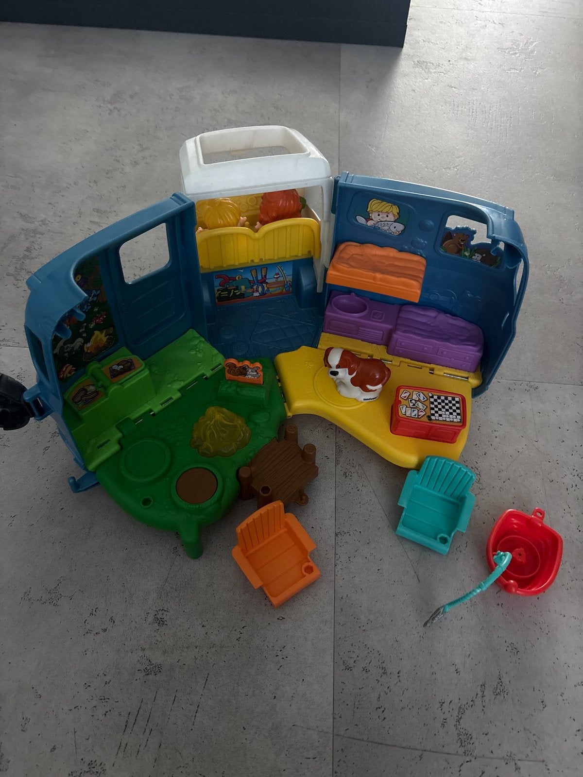 Fisher-Price Camper Speelset - Little People, Ophalen of Verzenden, Zo goed als nieuw, Auto of Voertuig