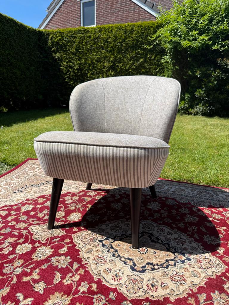 Woood fauteuil - Gebruikt, Huis en Inrichting, Fauteuils, Ophalen, Gebruikt, Minder dan 75 cm, Stof