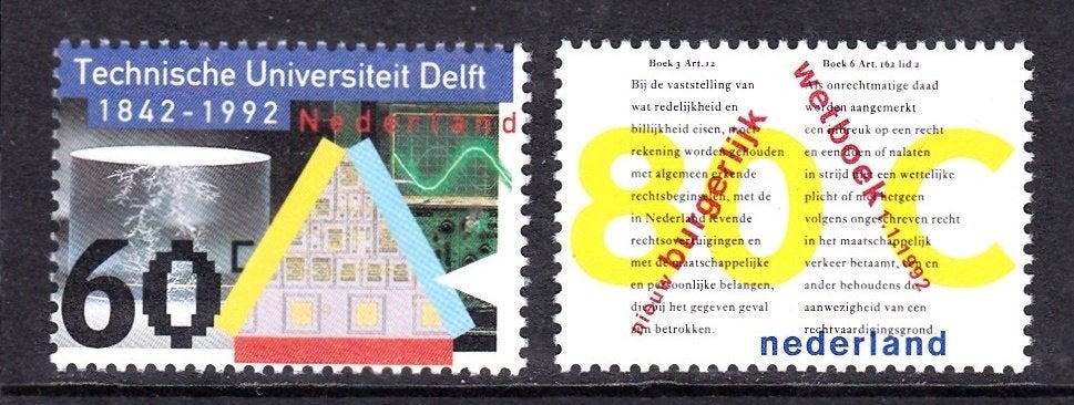 Nederland zegels uit 1992 postfris, Verzenden, Na 1940, Postfris