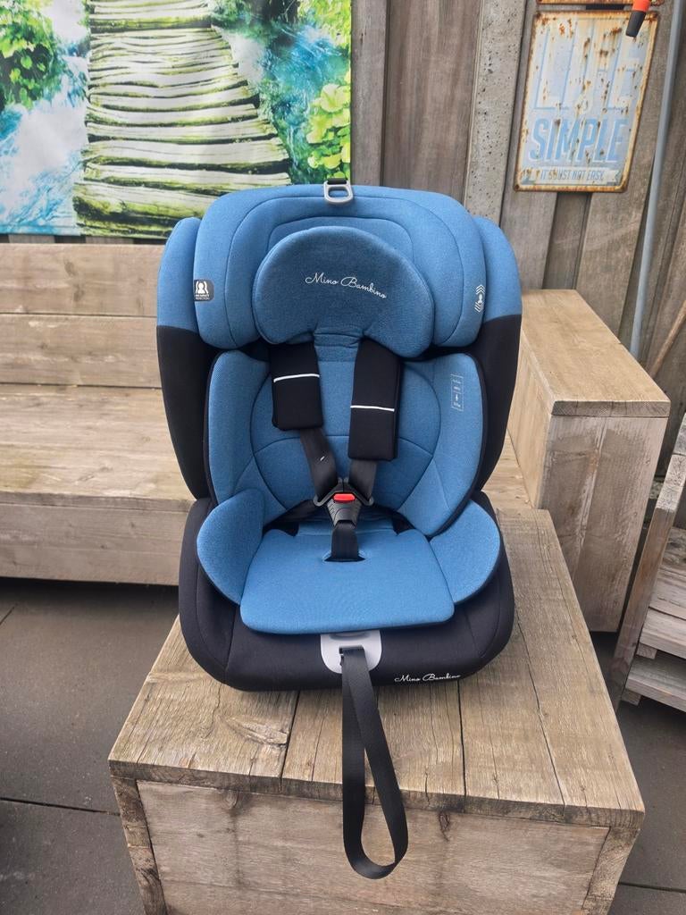 Mino Bambino autostoel, blauw, Ophalen, Zo goed als nieuw, Overige merken, Autogordel