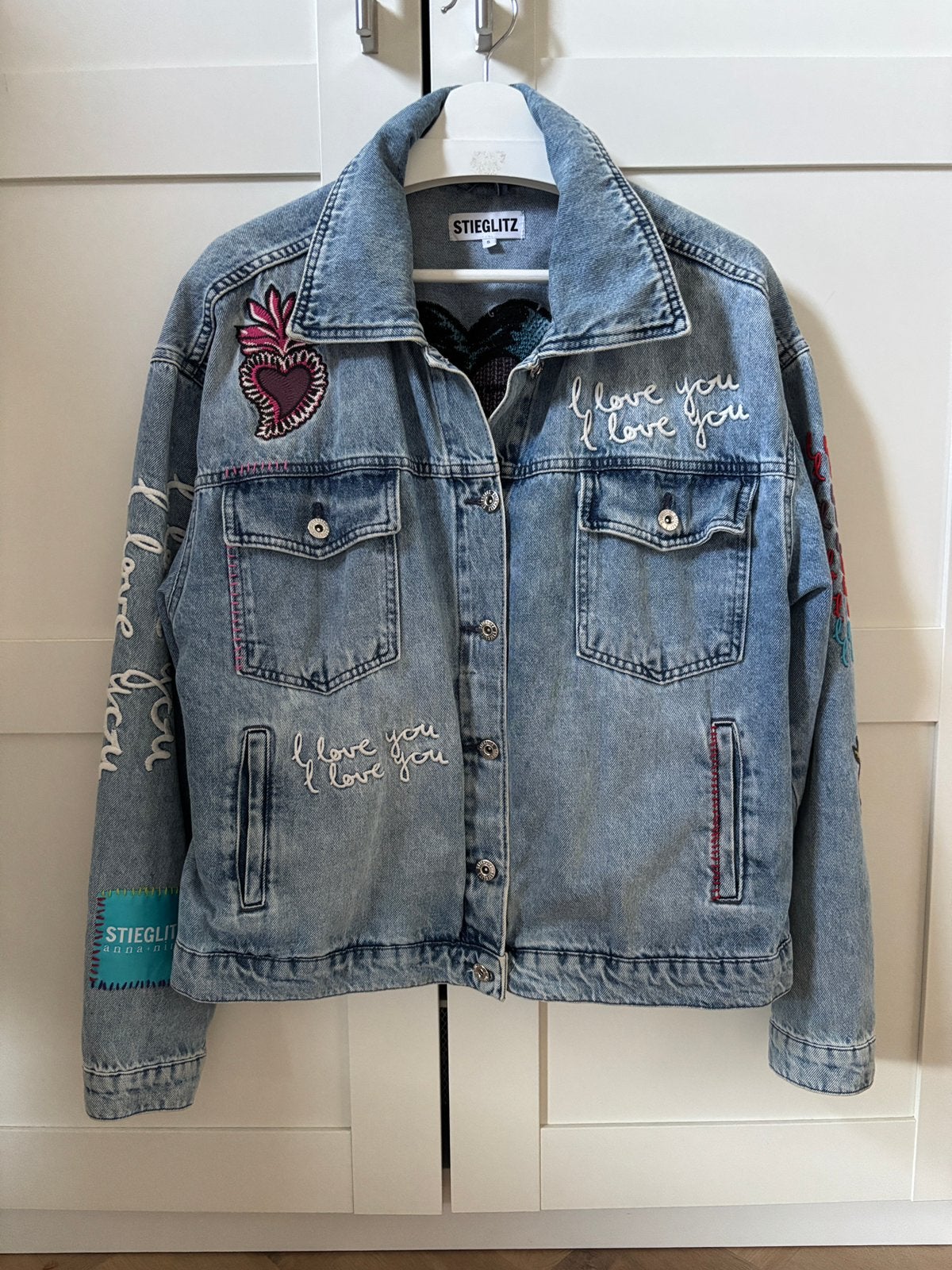 Stieglitz X Anna Nina spijkerjasje, Ophalen of Verzenden, Zo goed als nieuw, Blauw