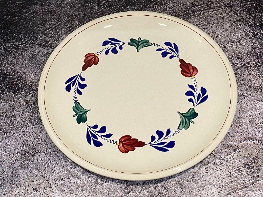 Groot Boerenbont Boch taartbord schaal 32 cm - Z.g.a.n., Landelijk/Boerenbont, Ophalen of Verzenden, Royal Boch, Aardewerk