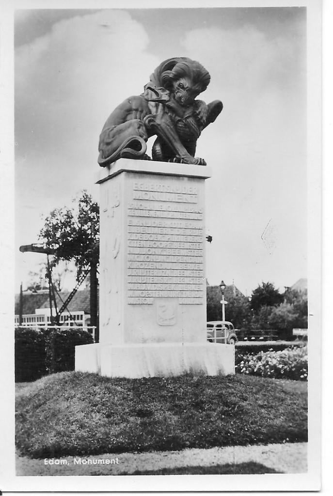Edam Monument., Ophalen of Verzenden, 1960 tot 1980, Ongelopen, Noord-Holland