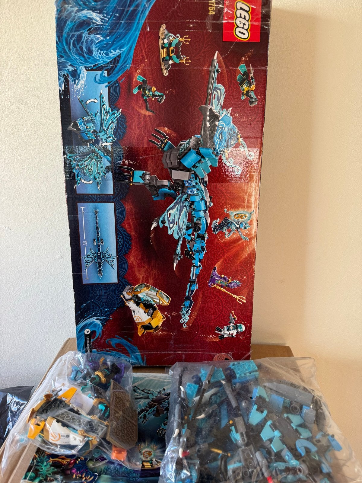 LEGO Ninjago Waterdraak 71754 - Compleet met lichte schade