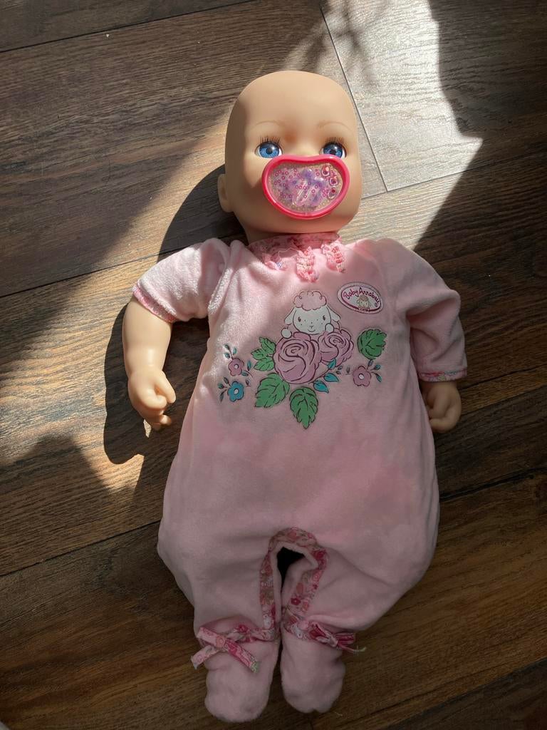 Baby Annabell pop met roze pakje en speen, Kinderen en Baby's, Speelgoed | Poppen, Ophalen, Gebruikt, Babypop