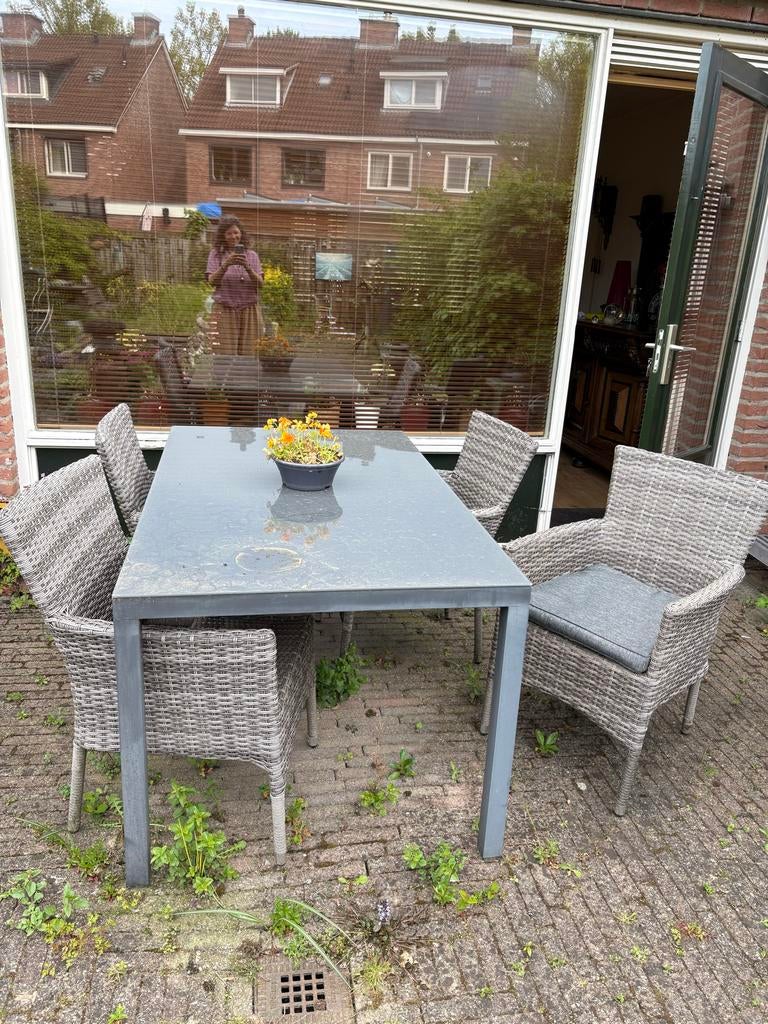 Tuinset Garden Impressions met 4 stoelen, Ophalen, 4 zitplaatsen, Gebruikt, Eettafel