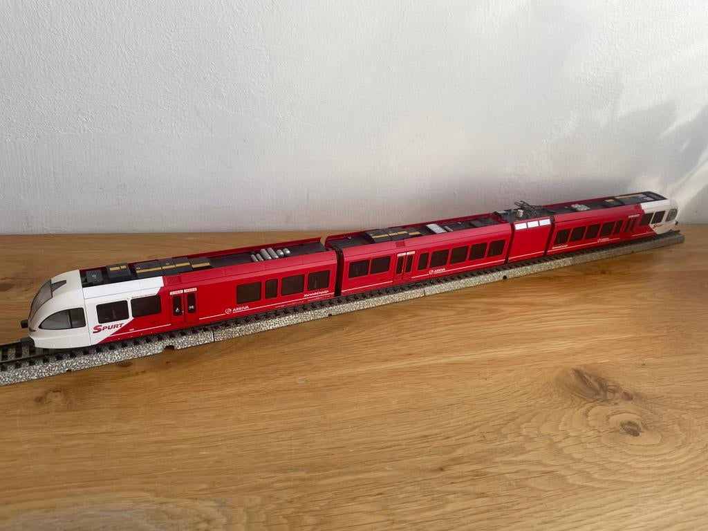 PIKO 59332 HO DRIEDELIGE GTW SPURTMERWEDELINGENLIJN ARRIVA, Wisselstroom, Locomotief, Zo goed als nieuw, Piko