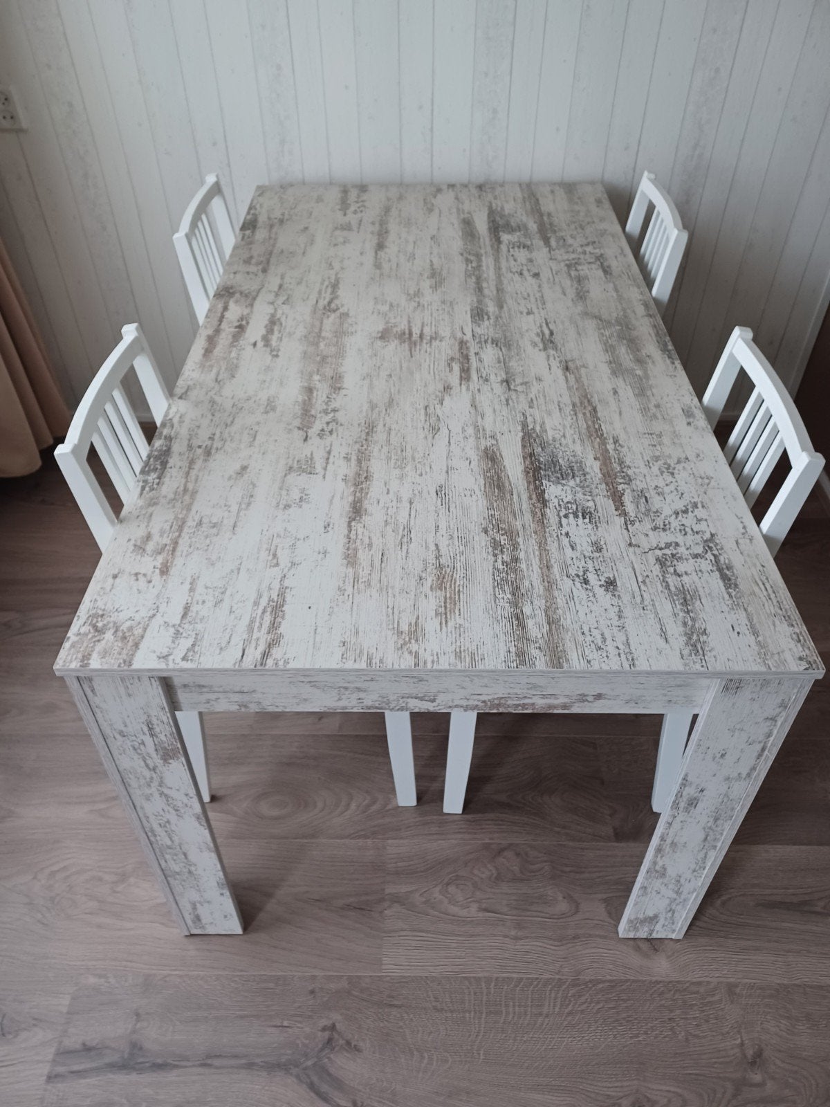 Tafel, eettafel met 4 stoelen, Ophalen, 50 tot 100 cm, Zo goed als nieuw, 150 tot 200 cm
