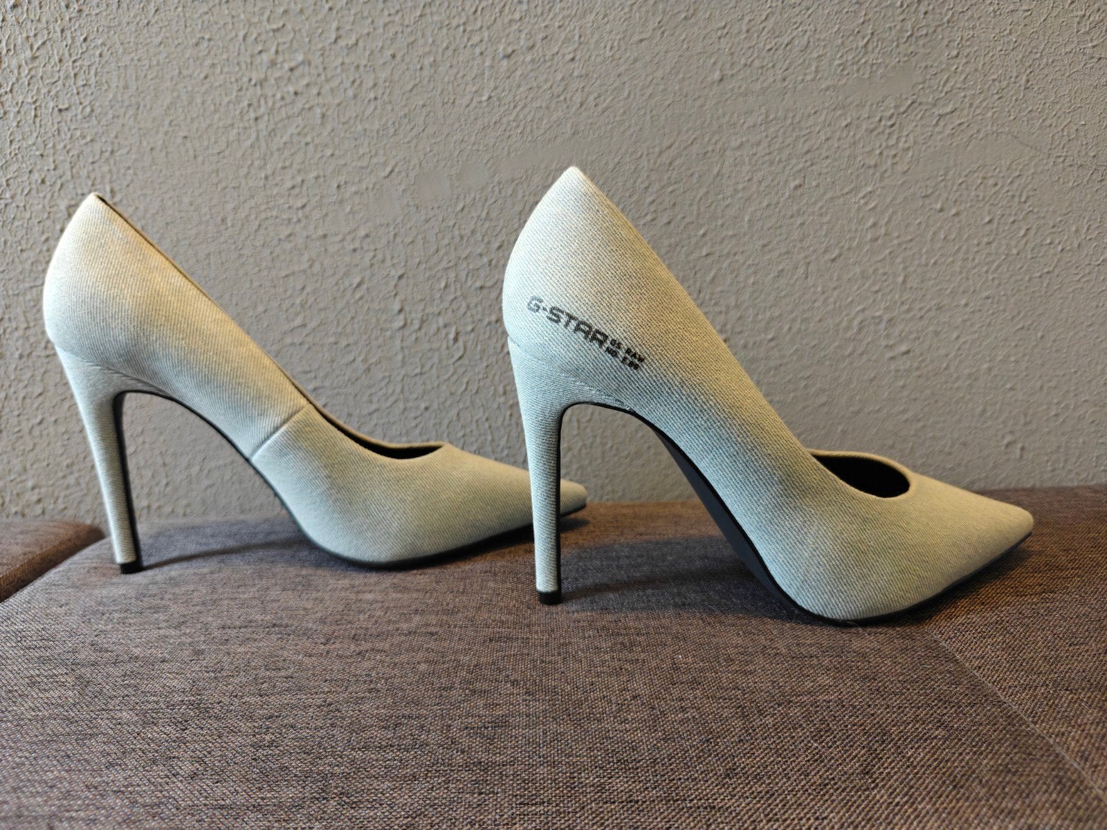 G-Star RAW Pumps - Lichtblauw Denim Hakken - Maat 38 - zgan, Pumps, Blauw, Ophalen of Verzenden, G-STAR RAW