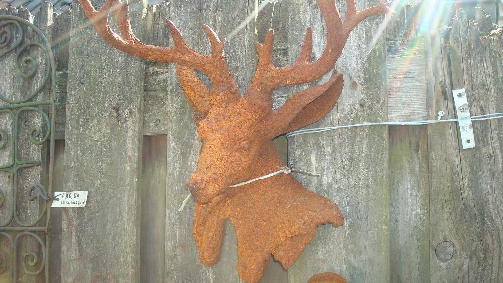 hert gietijzer wand decoratie, Tuin en Terras, Ophalen of Verzenden, Nieuw
