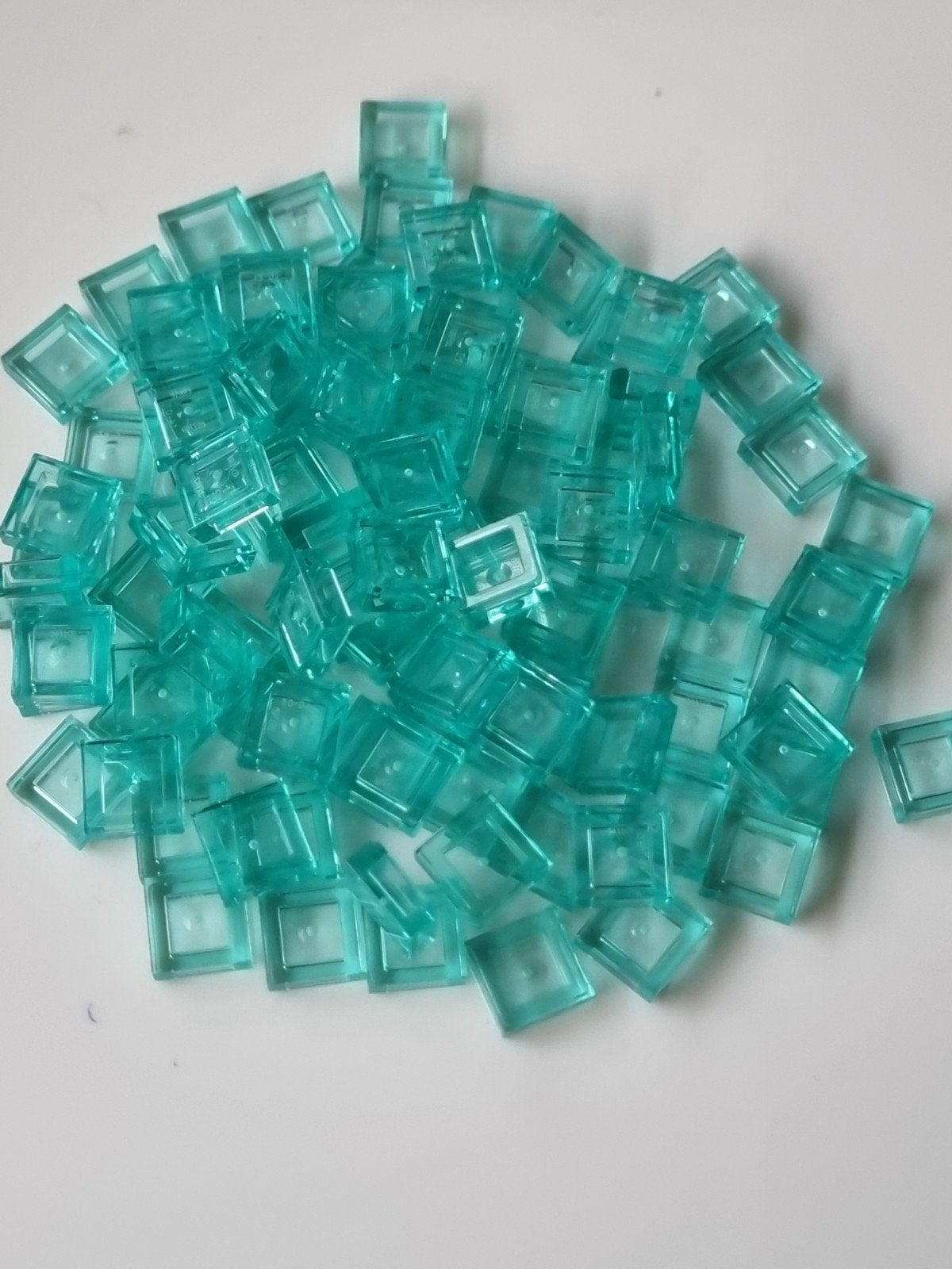100 nieuwe lego tegels 1x1 Transparant Licht Blauw, Ophalen, Overige thema's, Lego, Nieuw