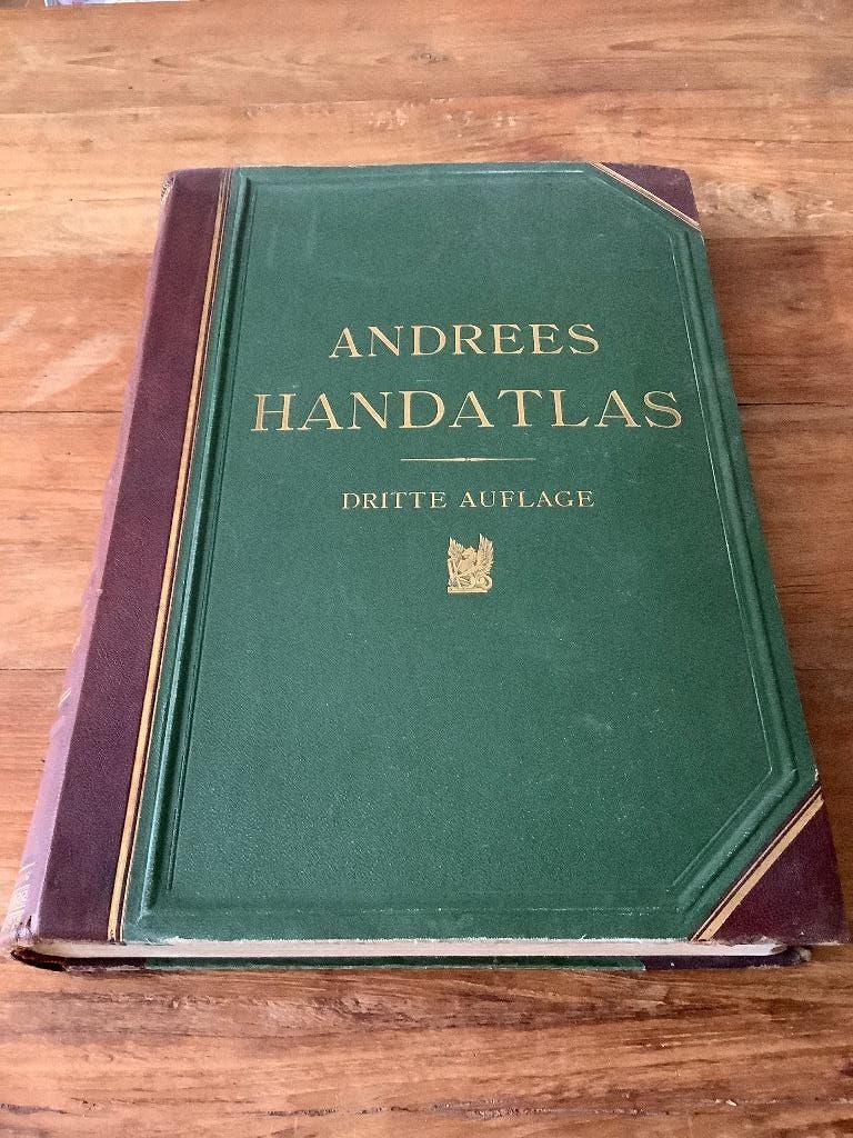 Atlas, Andrees Handatlas, 1893, Overige atlassen, Ophalen of Verzenden, Zo goed als nieuw, 1800 tot 2000