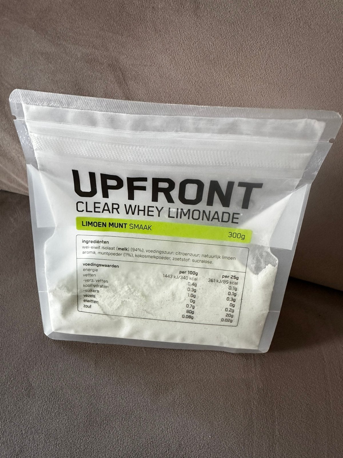 UPFRONT clear whey limonade limoen munt, Sport en Fitness, Ophalen of Verzenden, Nieuw