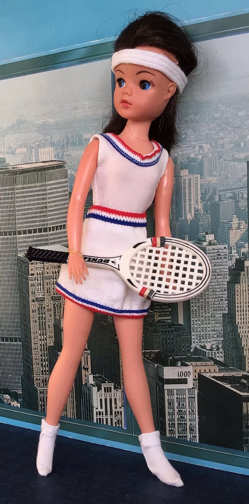 Vintage tennisoutfit voor Sindy, Fleur, Barbie (excl. pop), Ophalen of Verzenden, Gebruikt, Kleertjes