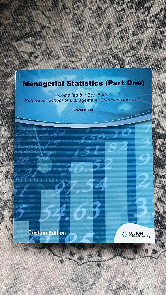 Managerial Statistics (Part One) – RSM Erasmus | Keller, Boeken, Verzenden, Gerald Keller, Beta, WO