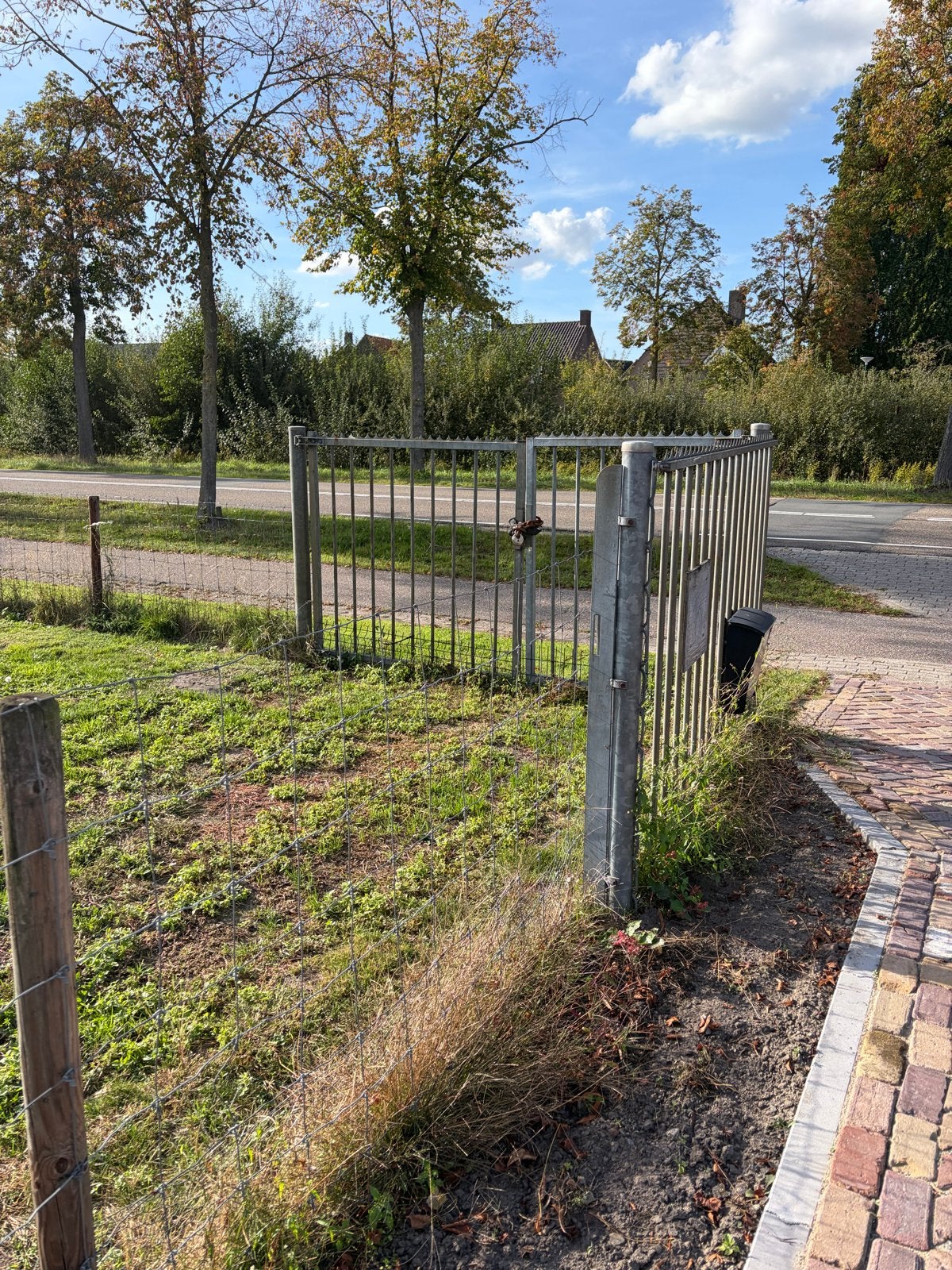 Gegalvaniseerde poort met losse delen, Tuin en Terras, Ophalen, Met poort, Gebruikt, Spijlenhekwerk