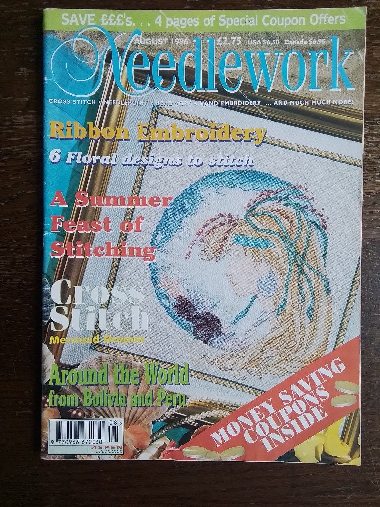 Needlework augustus 1996, Hobby en Vrije tijd, Ophalen of Verzenden, Zo goed als nieuw, Handborduren, Patroon