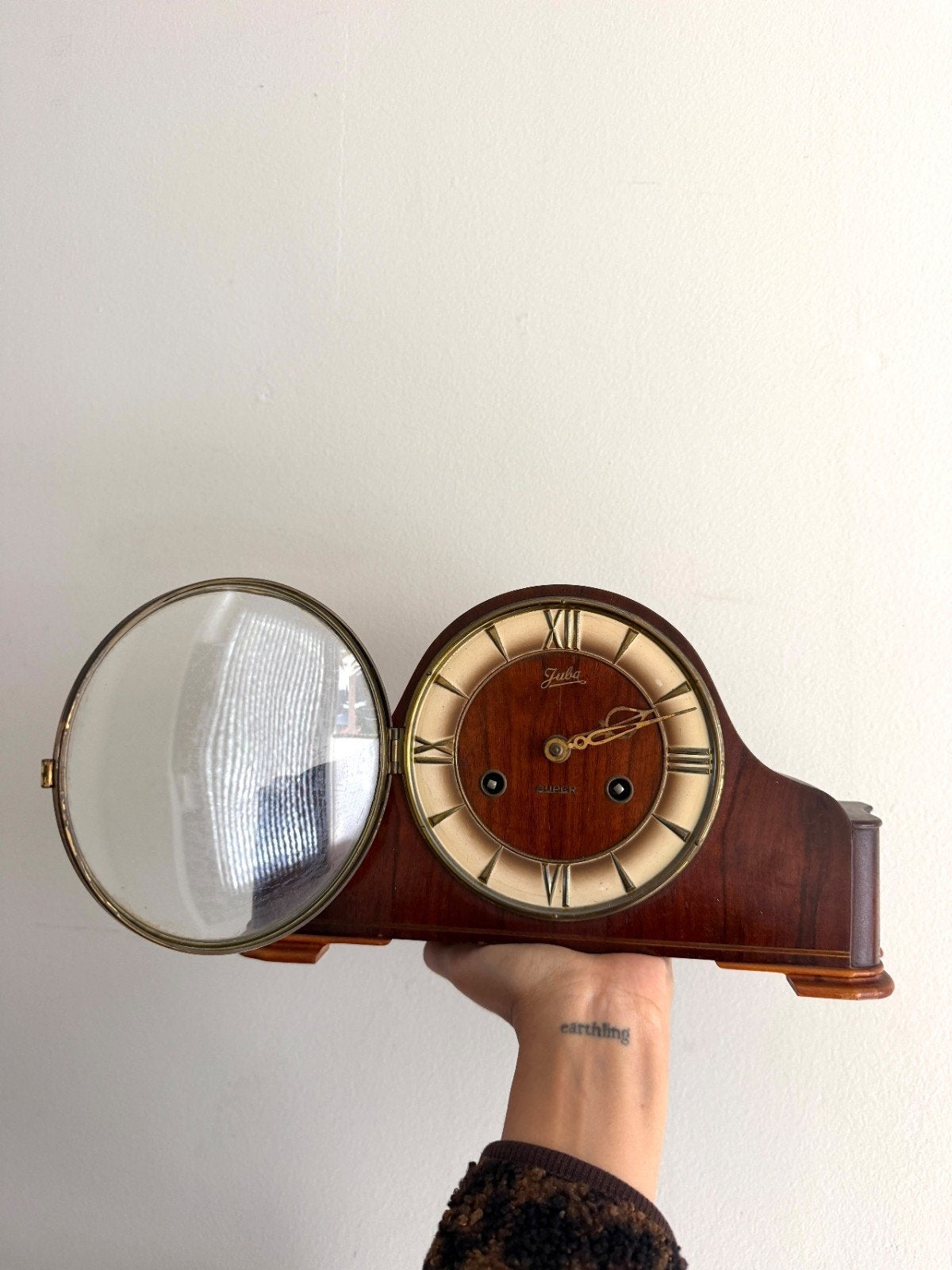 vintage klok, Ophalen, Gebruikt, Wandklok