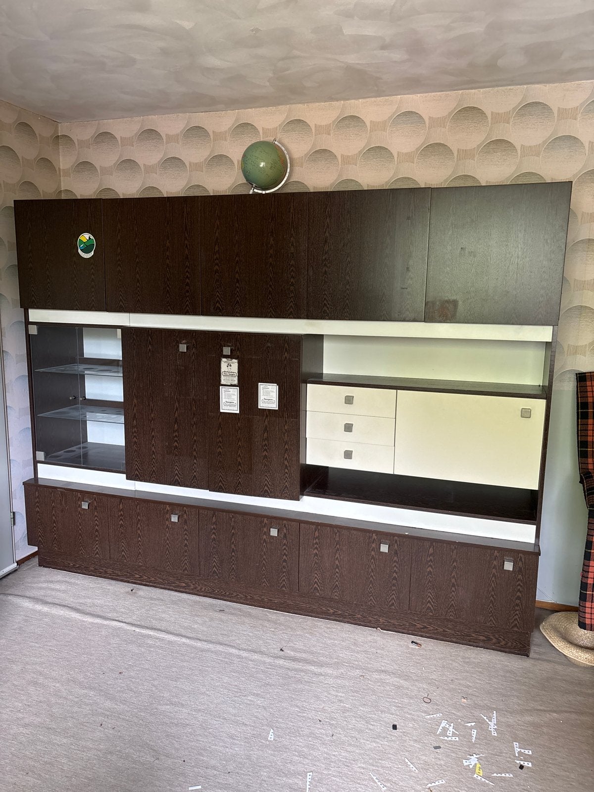 Vintage Grote wandkastopbergruimte 250x190x45cm, Ophalen, Gebruikt
